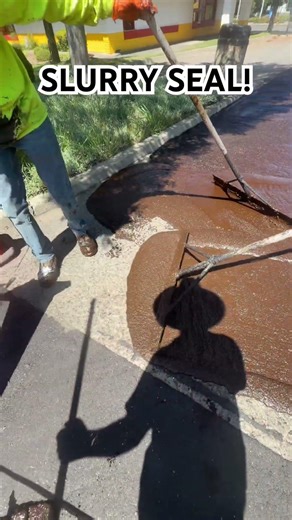 TYPE 2 SLURRY SEAL #asphalt #asphaltmaintenance #blacktop #sealcoating #chipseal #slurryseal