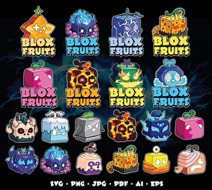128 Roblox Blox Fruits SVG Bundle (digital Download) - Gaming Clipart for Cricut Printing - Roblox SVG Blox Fruit Birthday Printable - Etsy