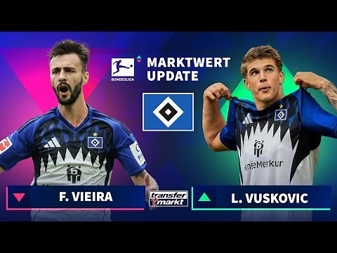 New HSV market values ​​explained: Vieira in the red - Vuskovic at a record high | TRANSFERMARKET