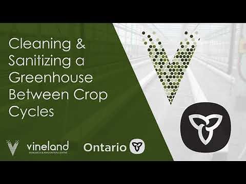 Cleaning and sanitizing a greenhouse