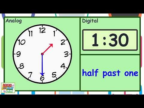 Telling the Time for Kids: Half Past Times