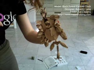 Time Lapse of an Origami Fold: Black Forest Cuckoo Clock (Robert Lang)