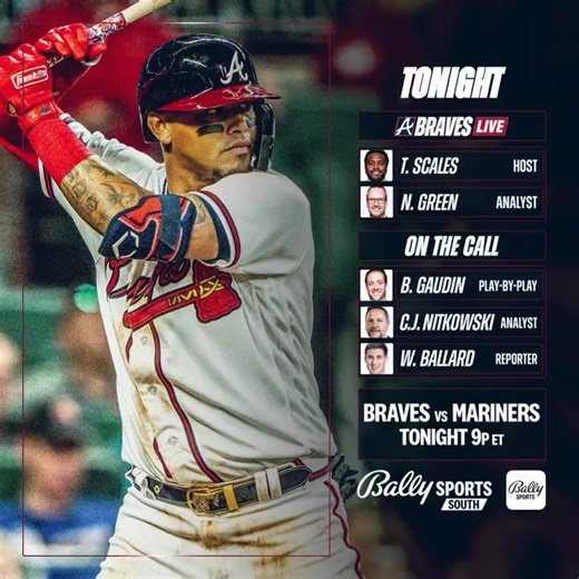 1.6K views · 53 reactions | The Braves open their West Coast swing in Seattle. Via BallySportsSouth | Atlanta Braves Chop Live | Facebook