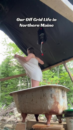 The journey has been a long one.. I can’t believe how far we have some since these past summer videos.. it’s insane 🏡 #offgridlife #offgrid #cabin #maine #offgridliving