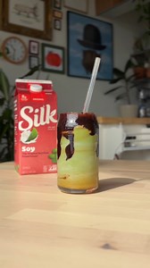 We fear this was incredible. Apologies to your normal morning lineup, it might be getting replaced. RECIPE: 1 cup Silk Soymilk 2 tbs pistachio syrup (simmer equal parts chopped pistachios, water, and sugar) 1 tbs chocolate syrup 1/4 cup prepared matcha | Silk