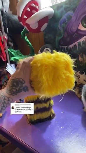 Minecraft Inspired Fuzzy Bees Artwork Progress