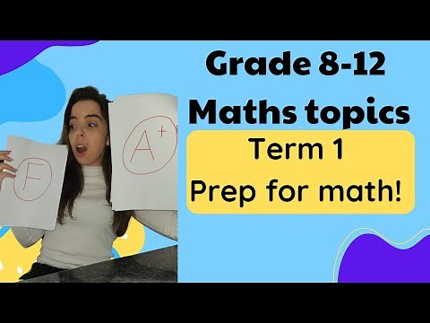 Grade 8, 9, 10, 11 AND 12 Maths Topics for Term 1