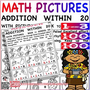 Addition within 20 with pictures Add Hero Try Step Number Level Master - BTS Ed.