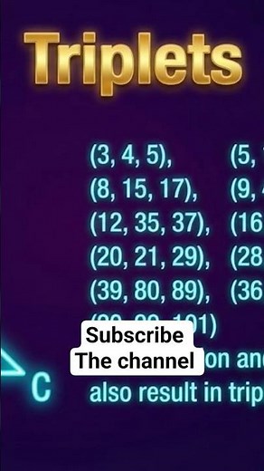 Must-Know Pythagorean Triplets for Geometry