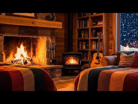 Winter Storm ASMR: 5 Hours of Fireplace & Heavy Blizzard Sounds for Sleep, Study, Relaxation