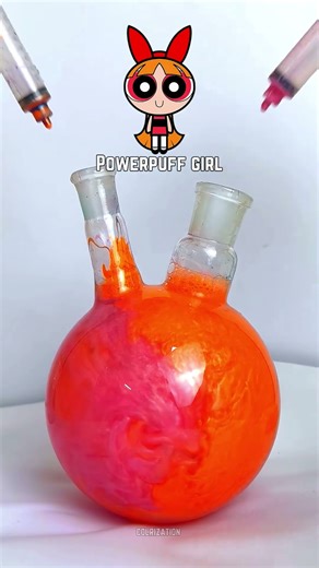 Satisfying Pink & Orange Color Mixing | Powerpuff Girls Inspired Aesthetic Blend