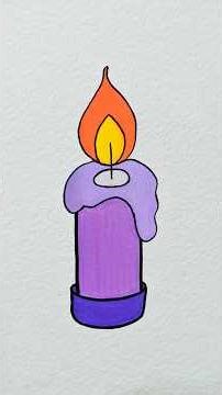 Marker Art Candle Drawing Tutorial - Satisfying ASMR 🕯️🔥