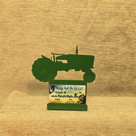 Green Tractor Business Card Holder – Metal Farm Desk Organizer - Etsy