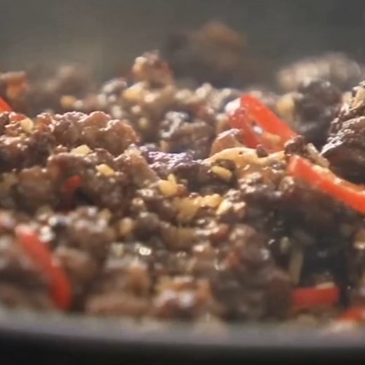 This dish is fun to make and eat, perfect for parties. Spicy mince, seasoned beautifully, crisped up and served in lettuce wraps. | Gordon Ramsay