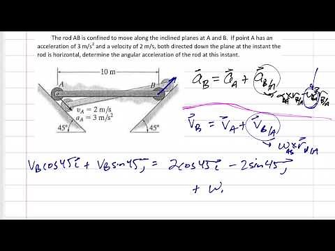 Dynamics - Rigid Body relative acceleration example 1