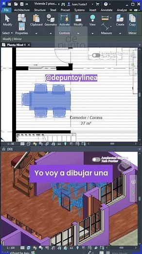 DM/MM Command: Creates a mirror in Revit | REVIT 18 COMMANDS 💻