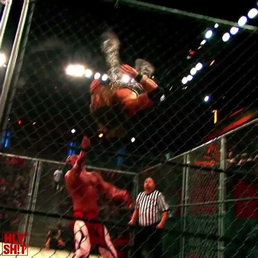 Johnny Mundo Starship Pain to Prince Puma off the cage #wrestling #holyshit