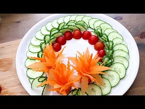 Vegetable Carving Garnish - Super Salad Decoration Ideas