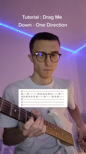 Electric Guitar Tutorial for 'Drag Me Down' by One Direction