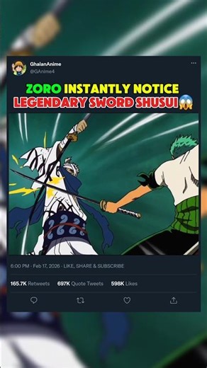 ZORO noticed Shusui Instantly 🔥 #onepiece #Zoro #Ryuma #legendarysword