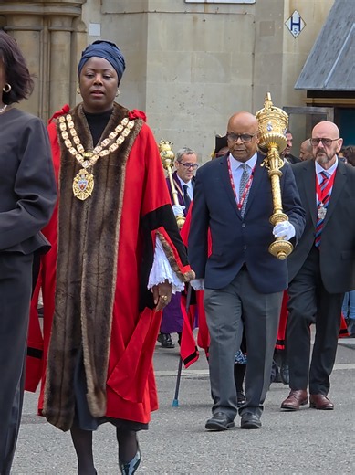 Mayors of London Arrive at Westminster Abbey for 3pm Evensong