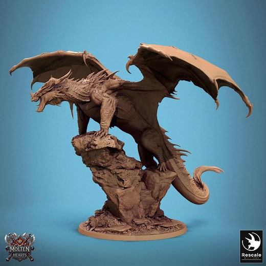 Chromatic Red Dragon Miniature - Rescale Miniatures - Dnd Miniatures - Role Playing Game - Tabletop Miniature - Dungeons and Dragons - D&D - Etsy