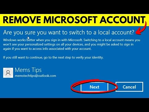 How to Remove Microsoft Account in Windows 10 (Convert Microsoft Account to Local Account)