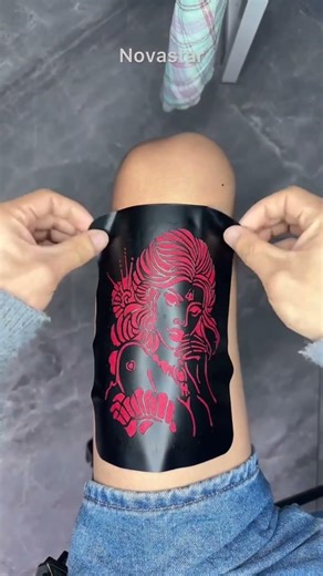 Waterproof Red Tattoo Hack! 🔴🔥 Perfect Stencil Art You Need to Try (USA🇺🇸 Trending)