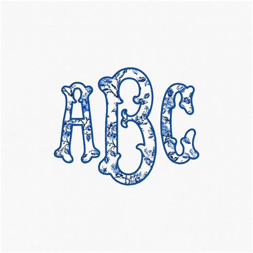 Fishtail Appliqué Embroidery Font File: Editable Sizing (9 File Types, .bx Included) - Etsy