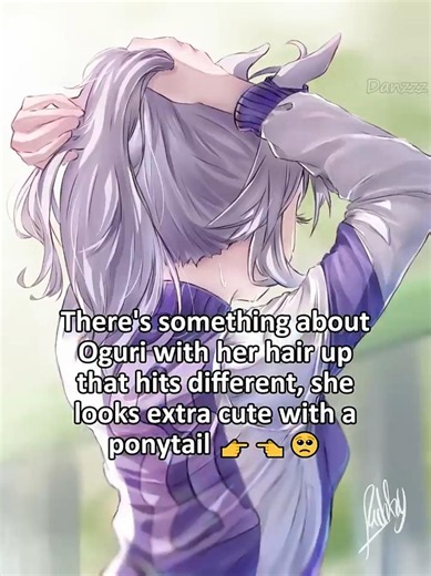 Ponytail Oguri makes her look even cuter