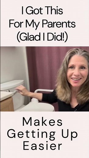 I installed this toilet safety rail in 15 minutes. #seniorsafety #bathroomsafety