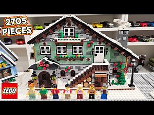 LEGO Winter Chalet Review! BIGGEST Winter Village Set
