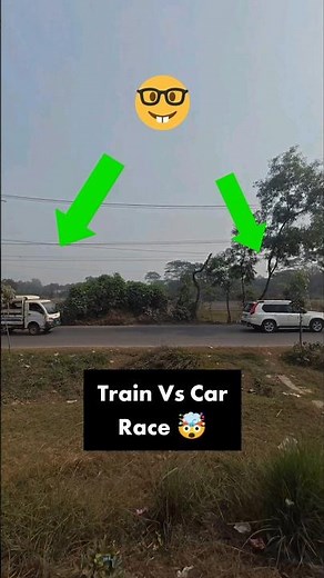 Train vs Car Race on the Dual Gauge Track 🤯☺️ #Train #Railway #race #car #bdrail #trainlovers #speed