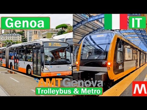 🇮🇹 GENOA TROLLEYBUS & METRO 2025 | Filobus e Metropolitana di Genova【4K】