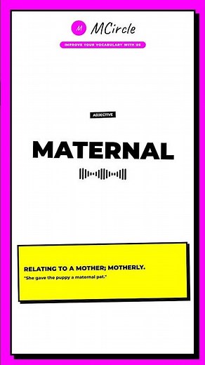 Learn English: What is Maternal? | Vocabulary Shorts