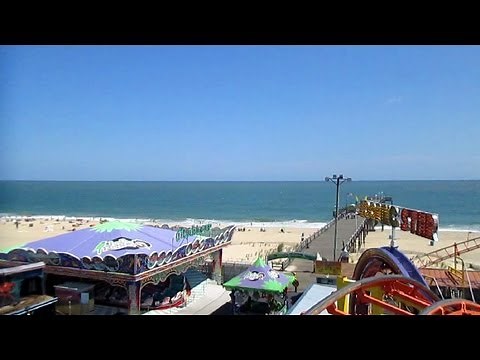 Looping Star front seat on-ride HD POV Jolly Roger at the Pier