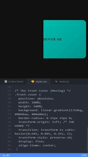 Create Realistic 3D Book Opening Animation #coding #development #programming #javascript #webdesign