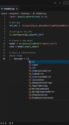 Chatbot development in Python