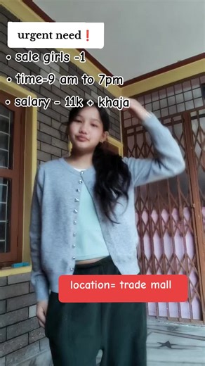Urgent Sales Girls Needed for Trade Mall in Nepal