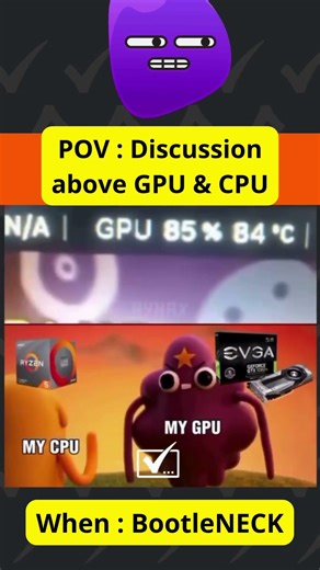 POV BootleNECK above CPU & GPU 😭😤🤬 | comment u'r CPU & GPU #fyp #bottleneck #gaming #fps #shorts
