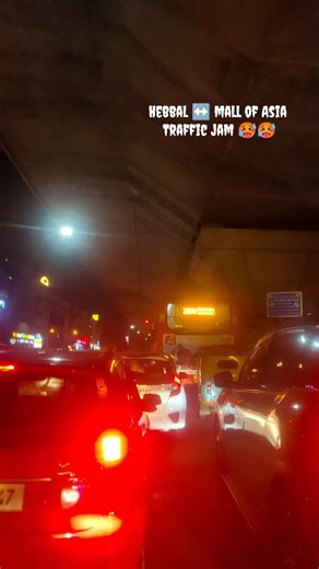 Bharath Gowda N on Instagram: "Heavy traffic in hebbal toward Yelahanka due to the Mall of Asia Christmas celebration 🥵🥵 #tracffic #bangalore"