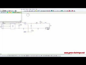 Simulation PSIM : Hacheur série avec comme charge l'induit d'un moteur à courant continu
