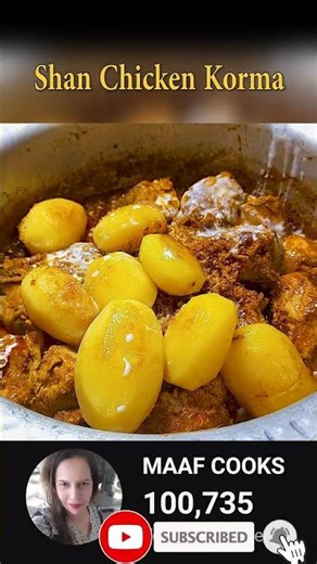 Chicken Korma Recipe | Quick and Easy Recipe By MAAF COOKS 🔥#shorts #food #recipe