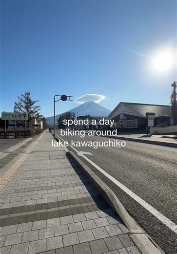 was biking around lake kawaguchiko and suddenly life worth living 🥺🫶🏼🍃🚲 @xxxwwxxx #kawaguchiko #mountfuji #japan #cycling #fyp