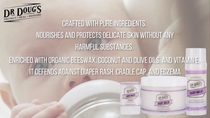 Dr. Doug's Baby Balm (Large Jar, 8 oz) - Gentle Organic Moisturizing Skin Care for Baby's Sensitive Skin with Natural Zinc Oxide for Sun Protection