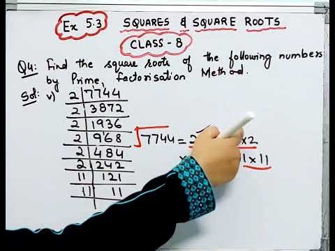 Find the Square Roots of the following Numbers by Prime Factorisation Method I
