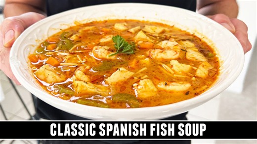 30 Minute Spanish Fish Soup With Rich Traditional Flavor