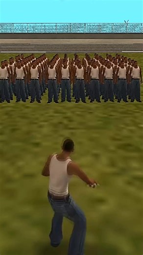 Throwing a Grenade at 100 NPCs in GTA