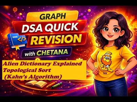 G-23. Alien Dictionary Explained | Topological Sort (Kahn’s Algorithm)