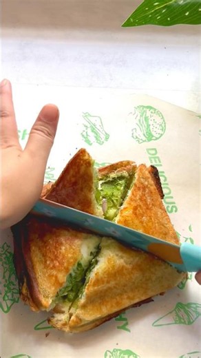 10 Minutes Green Chutney Cheese Sandwich Recipe | Crispy & Tasty Sandwich 🥪💚#ytshorts #shorts #fyp